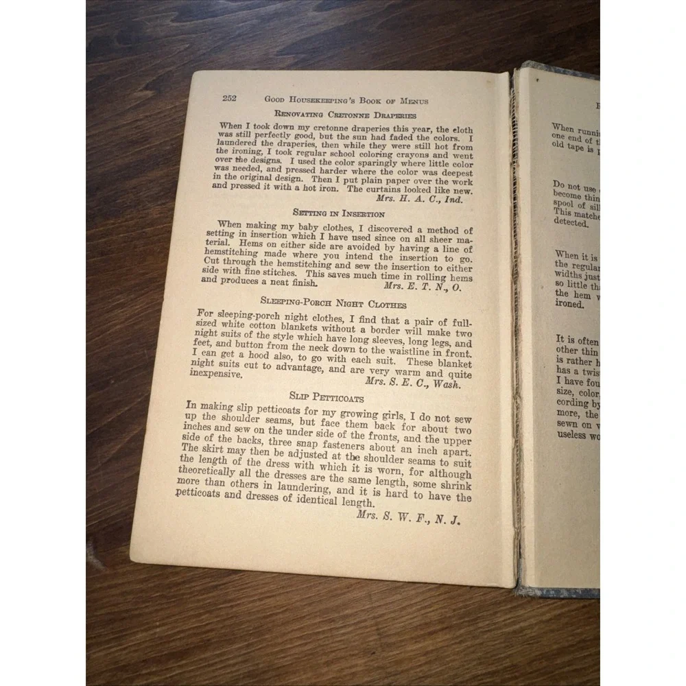 Vintage 1922 Good Housekeeping Book of Menus Recipes And Household Discoveries